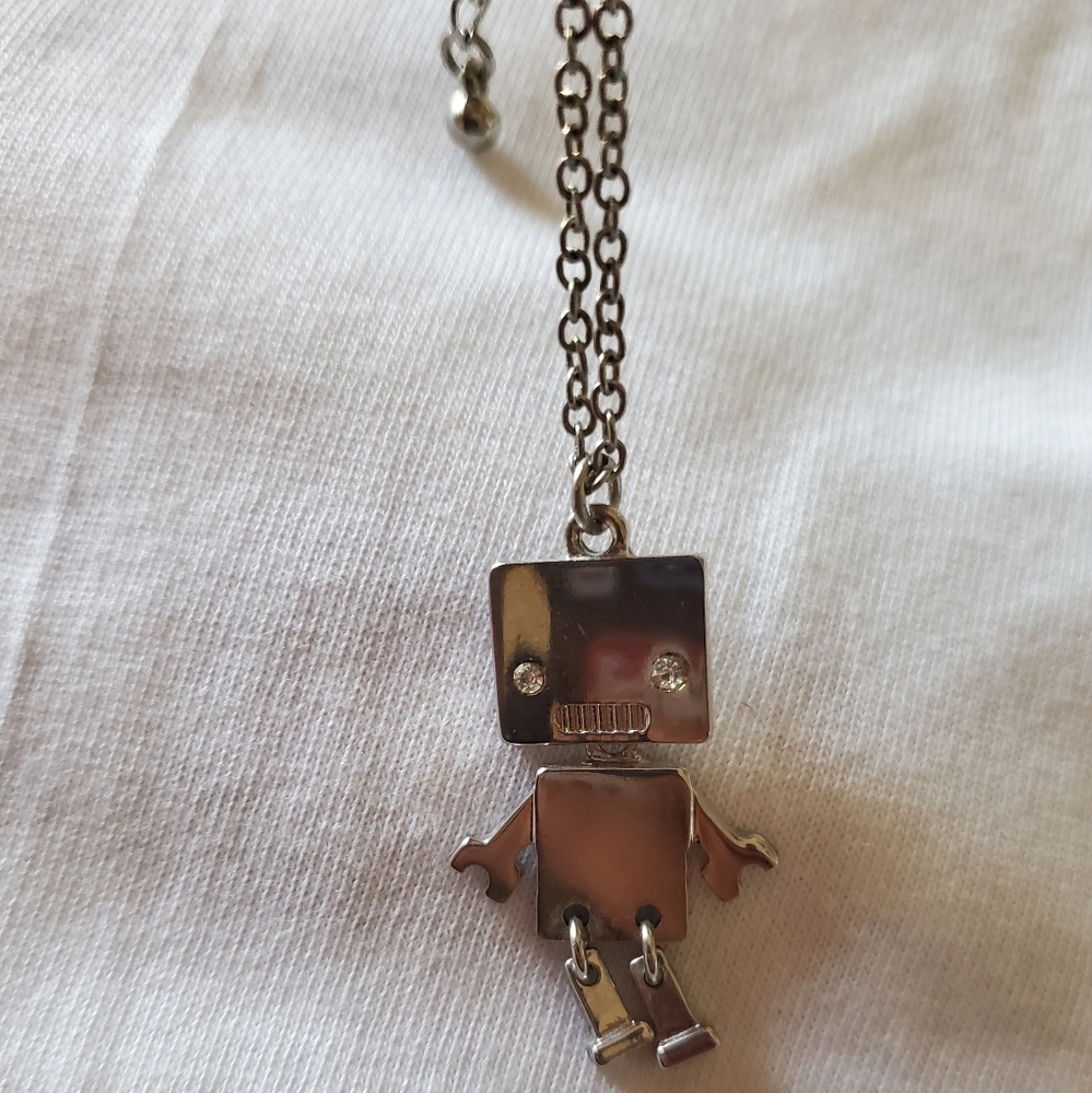 Neclace with Robot Charm